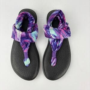 Sanuk Yoga Sling Purple Pink Sandals 6